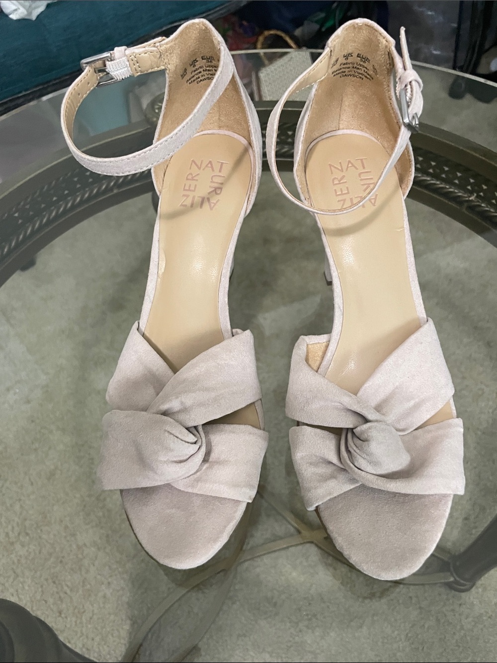 Naturalizer Women’s Blush Knot Ankle-Strap Suede Sandals